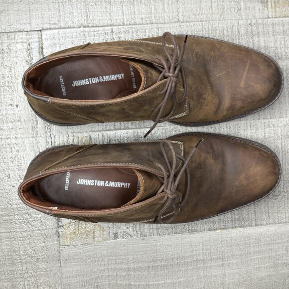 Johnston Murphy Mens Copeland Chukka Boots Nubuck Leather Brown Sz 10 main image 5